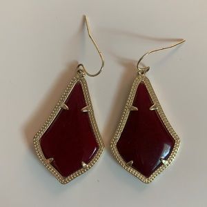 Kendra Scott Maroon Alex Earrings